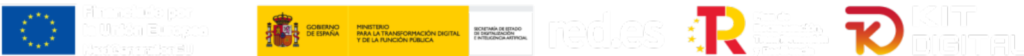 Logotipos institucionales del programa Kit Digital, Unión Europea, Gobierno de España y Red.es